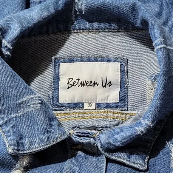 Between Us 3x Jean Jacket Distressed - Picture 3 of 6